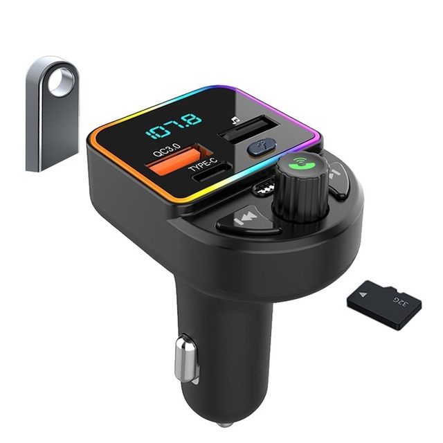 Noise Reduction Wireless Car Hands-Free MP3 Player Car Mounted FM Transmitter Fast Charging Car Charger