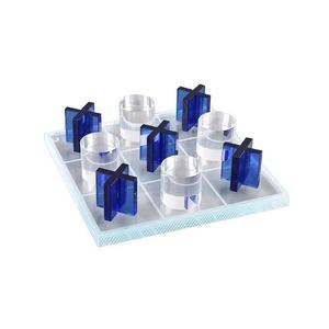 Jeu de société <span class=keywords><strong>Tic</strong></span> <span class=keywords><strong>Tac</strong></span> Toe en cristal noir carré Art Déco pour anniversaire Enfants Famille - Product Image 2