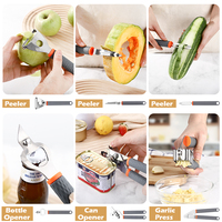Set Peralatan Memasak Baja Tahan Karat 19 Buah, Set Peralatan Memasak Cozinha Tidak Lengket