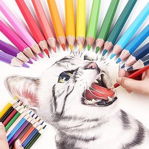 Juego de 80 Lápices de Colores de Madera Personalizados, de Madera de Latón, No Solubles, para Libros de Colorear para Adultos, Niños y Principiantes, con Núcleo Suave - Product Image 2