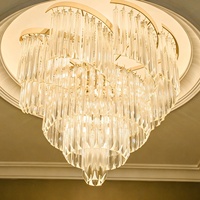 Lustre en cristal de luxe américain, moderne, de haute qualité, pour entrée et salon, luminaires suspendus