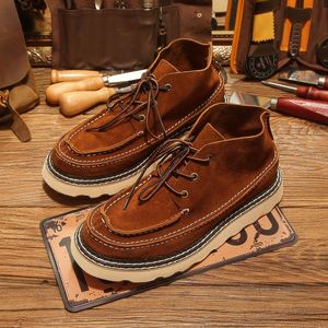 Chaussures en daim rehaussantes antidérapantes et résistantes à l'usure pour hommes, modèle 2025 – Bottes de travail polyvalentes, décontractées et respirantes au design tendance - Product Image 4