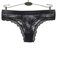 Culottes string en nylon et dentelle pour femme, taille basse, transparentes, sexy, respirantes, lingerie quotidienne, vente en gros