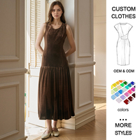 Robe élégante gothique formelle pour femme, nouvelle collection hiver, style européen et américain, couleur unie, jupe plissée, épaules naturelles