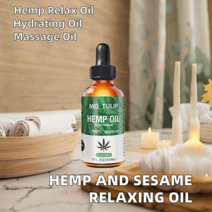 Huile de chanvre de marque propre, huile essentielle hydratante pour massage corporel - Product Image 2