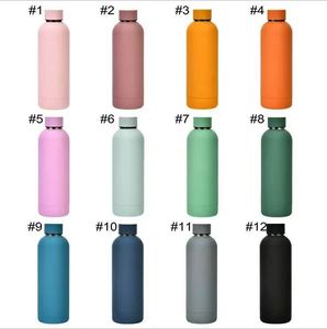 Design Custom Logo 500ml Stainless Steel Tumbler Portable Double Wall Vacuum Insulated Small Mouth Water Bottle Reusable - Product Image 2