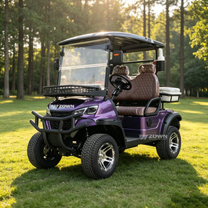 Voiturette de golf électrique robuste en gros, 2 à 6 places, avec structure anti-roulis et grande hauteur au sol, idéale pour les navettes de parc paysager et de parcours de golf - Product Image 1