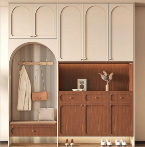 ตู้เก็บของแบบโมเดิร์นพร้อมกระจก สไตล์กลางศตวรรษ ประกอบง่าย ผลิตจากเมลามีน เหมาะสำหรับบ้านพักตากอากาศ - Product Image 5