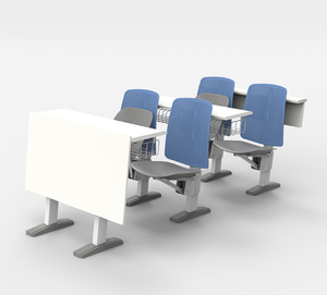 <span class=keywords><strong>Chaise</strong></span>-échelle moderne en métal pour salle de classe universitaire, banc d'étude pliant, bureau, cadre en alliage d'aluminium, mobilier scolaire pliable - Product Image 2