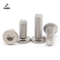 Vis Torx à profil ultra bas M2 4mm M2.5 M3 M4 M5 M6 en acier inoxydable T15 T20, vis à tête plate antivol, vis à tête ultra-mince