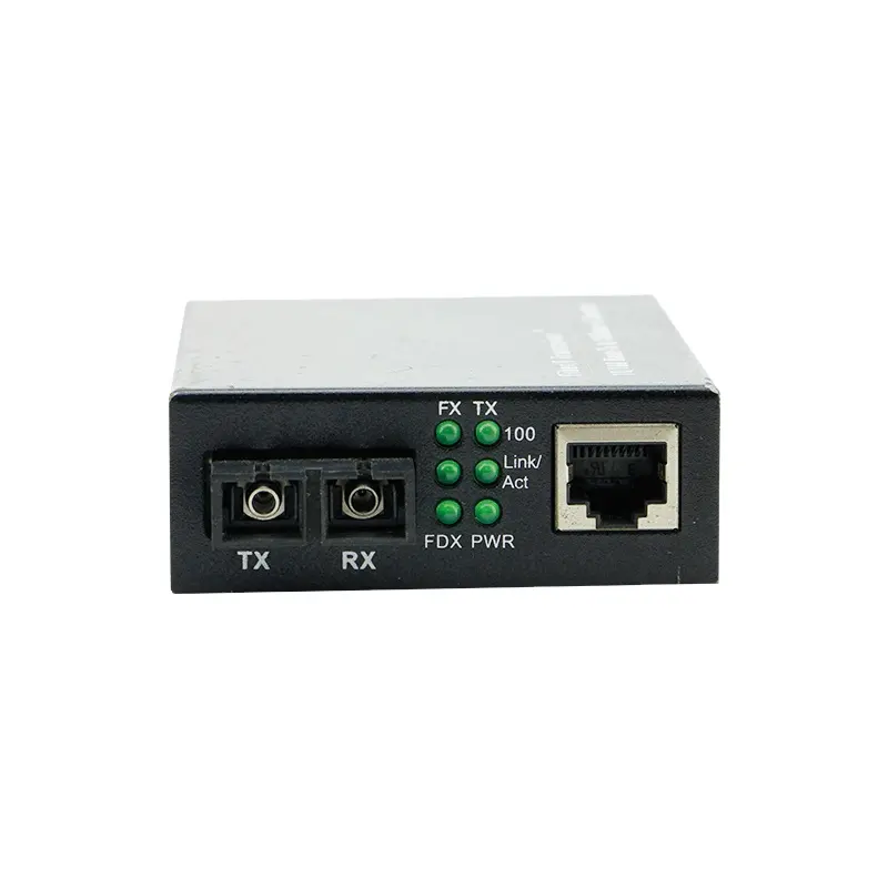 Factory Price Media Converter SC to RJ45 With LFP ODM 1 Fiber 1 UTP 10/100M Optic Media Converter 80km