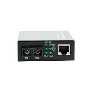 מחיר המפעל ממיר מדיה sc rj45 עם lfp odm 1 סיבים 1 utp 10/100 מ 'אופטי ממיר 80 ק ''מ