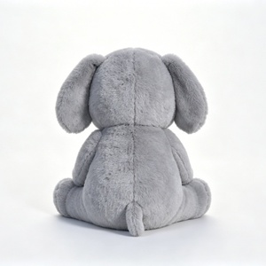 Elefante de peluche gris personalizado, elefante de peluche sentado, juguete de elefante suave, peluche de elefante gris - Product Image 5