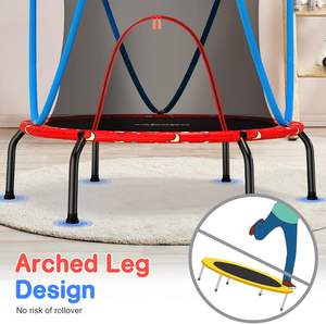 Trampoline Design No-<span class=keywords><strong>Gap</strong></span> pour enfants tout-petits intérieur extérieur petits trampolines pour bébé avec filet panier de basket - Product Image 6