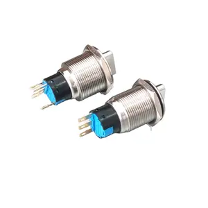 สวิตช์ปุ่มกดไมโครแบบกันน้ำ12มม. 16มม. 19มม. 22มม. P65โลหะ LED - Product Image 1