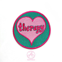 Patch de broderie à coudre à repasser à crochet et boucle en fil de polyester à bordure découpée à chaud accessoire de vêtement