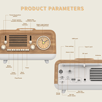 Machine de méditation radio FM HiFiD, machine à bruit blanc, horloge, haut-parleur sans fil, veilleuse pour la maison avec chargeur sans fil