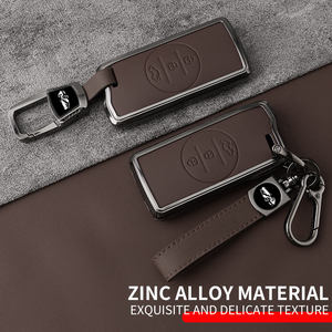 Étui de protection en cuir et métal pour clé de voiture Chery Tiggo 7 Pro, 8 Pro, Exeed Tiggo 2, 3x, Arrizo 5 Pro, Gx 5x, EQ7, Tiggo 4 - Product Image 1