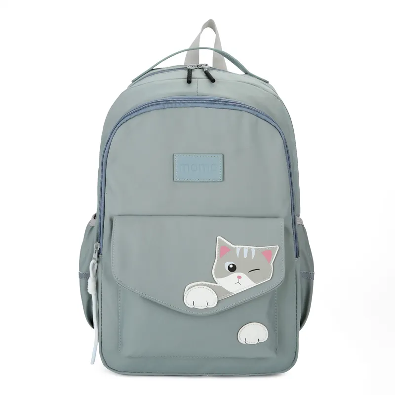 Women's Casual Backpack Cat Pattern 15" Laptop Schoolbag Waterproof Wearable Backpack
