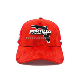 Gorra Trucker de Gamuza con Logotipo Personalizado de Empresa OEM/ODM, Mapa de Florida, <span class=keywords><strong>Portillo</strong></span> Logistics, Malla Trasera, Uniforme de Empresa, Gorra de Trabajo - Product Image 3