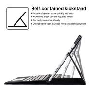 Étui pour clavier de tablette en cuir PU avec fente pour stylo housse de protection pour support pliant anti-chute pour Microsoft Surface Pro 8 /9/X 13 pouces
