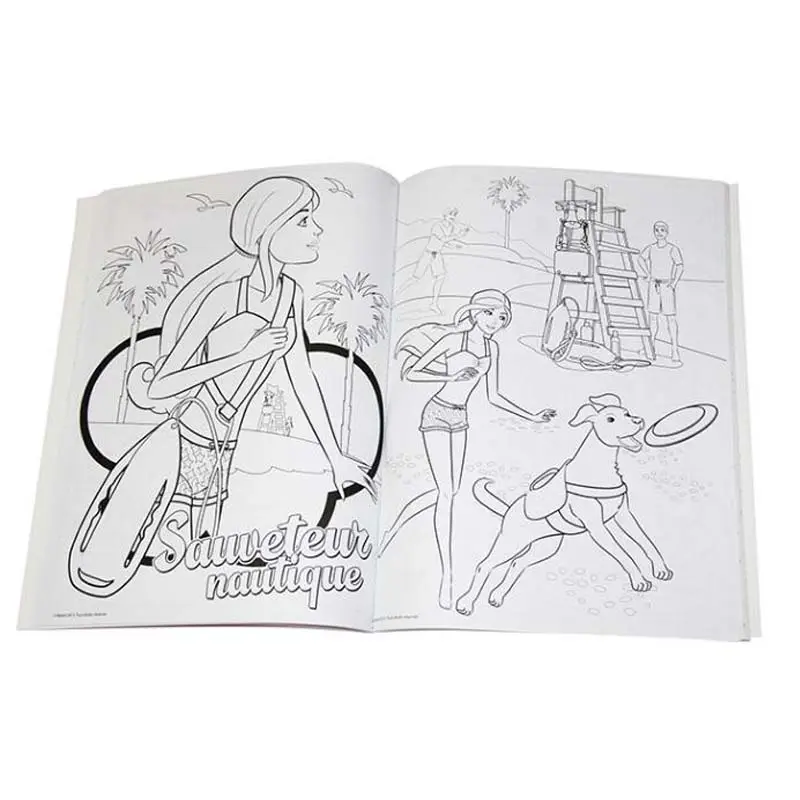 fast production adults colouring book soft cover book