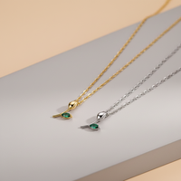 Collier en argent S925 avec pendentif tulipe fraîche, style forêt, électroplaqué, zircon, chaîne claviculaire pour femmes