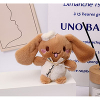 Mignon porte-clés pendentif en peluche ours et lapin, pour sac à dos et voiture, cadeau pour enfants et filles