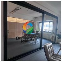 Porte coulissante en aluminium à rupture de pont thermique avec grand vitrage, serrure intelligente, isolation Low-E, résistante aux ouragans, pour villa et jardin extérieur