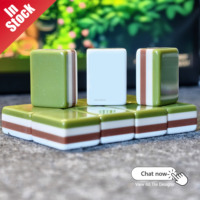 Tuiles de Mahjong Américaines de Luxe en Acrylique, Design Écaille de Tortue, Comprend le Mahjong Rose