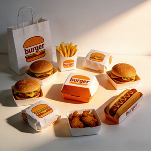 صندوق توصيل طعام سريع صديق للبيئة للبرغر والبطاطس المقلية والدجاج المقلي والهوت دوج مع شعار مخصص منقوش - Product Image 5