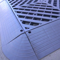 Dalles de sol de garage en plastique PP robustes 400x400mm, antidérapantes, imperméables, drainables, modulaires