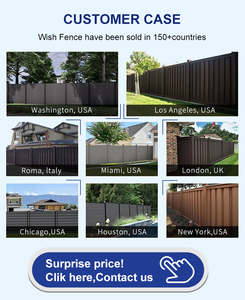 Recinzione Ornamentale in Lega di Alluminio e WPC con Decorazione a Ringhiera, 6 Piedi, Design Moderno, Verniciata a Polvere, Recinzione Premium per Giardino e <span class=keywords><strong>Patio</strong></span> - Product Image 2