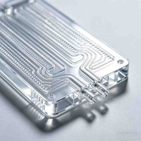 Puce microfluidique PC PEI résistante à la chaleur, transparente, à flux continu, pour réactions biochimiques, application en laboratoire médical, certifiée ISO13485