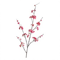 Ranting Bunga Sakura Buatan dari Sutra, Tangkai Bunga Sakura Realistis untuk Dekorasi Pernikahan, Fotografi, dan Rumah