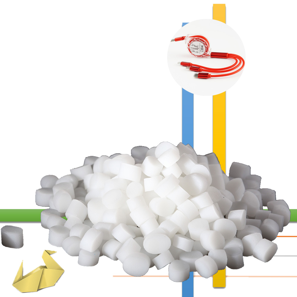 Мягкий резиновый огнестойкий кабель для передачи данных для мобильного телефона, сырье, термопластичные эластомерные гранулы из Tpr ldpe гранул