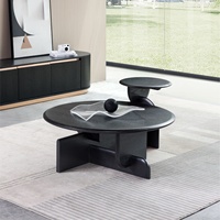 Ensemble de table centrale ronde unique en usine OEM Table basse en bois pour bureau à domicile Hôtel Villa