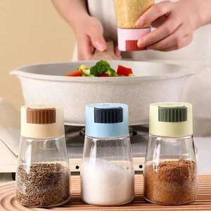 Measureable <b>Salt</b> Control <b>Salt</b> <b>Shaker</b> Kitchen Sealed Seasoning Jars Quantitative Press Seasoning Box Cumin Seasoning Bottle - Product Image 6