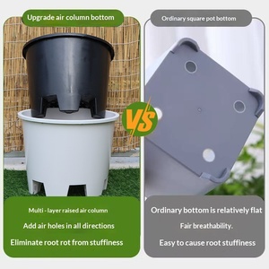 Pot de fleurs extra-large en plastique, résistant à la corrosion, respirant, pour jardin, pépinière, plantation de <span class=keywords><strong>myrtilles</strong></span>, pot épaissi de type gallon - Product Image 3