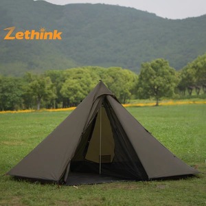 Tente pyramidale camouflage quatre saisons ultralégère à double porte ZT-015 en tissu nylon enduit de silicone 20D pour l'extérieur - Product Image 2