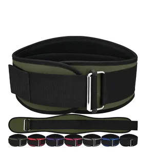 Personalizado Powerlifting Belt Nylon Cintura Proteção Wraps para Halterofilismo Fitness Exercício Ajustável Power Lifting Belt