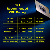 H81 BARU Mendukung TPM 2.0 Header LGA1150 Dual Channel 2X Slot RAM DDR3 NVMe M2 PCIe3.0 X16 SATA3.0 USB3.0 Motherboard H81