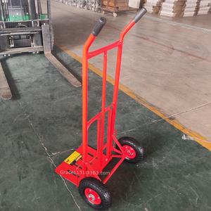 Carretilla de Mano Metálica con Capacidad de 300 kg, Personalizable, para Manejo de Carga en Almacenes, Plataforma de Transporte, Carretillas HT1827 - Product Image 4
