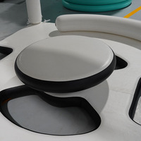 Plateforme flottante intérieure/extérieure avec toit, île gonflable pour jeux aquatiques