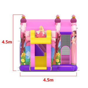 Castello Gonfiabile Rosa a Forma di Carrozza per Principesse, Combo Gonfiabile di Grado Commerciale per Bambine - Product Image 5