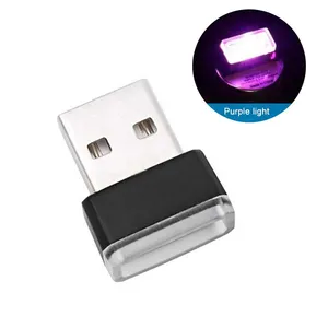 Mini lampe d'ambiance de voiture LED USB, lampe d'ambiance décorative d'intérieur Auto, lumière de style néon pour accessoires de voiture