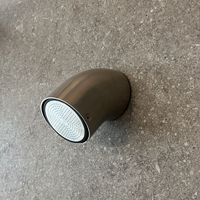 CEA Design FRE1555 Pomme de douche Jet de pluie réglable en acier inoxydable avec un design cylindrique minimal pour les salles de bains et les spas modernes