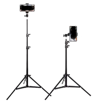 Trépied portable pliable réglable de 200 cm pour téléphone, TikTok Live, caméra, photographie, éclairage