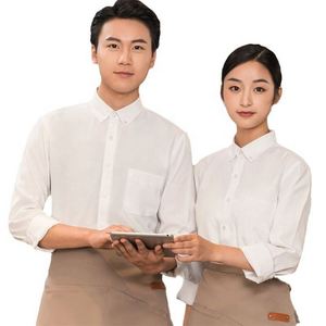 Camisas de Uniforme Personalizadas con Logotipo para Restaurante, Cocina, Hotel, Pub, Cafetería, Camarero, Camarera, Unisex - Product Image 4
