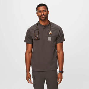 ファッションカスタムロゴポリエステルスパンデックス医療用スクラブ服<span class=keywords><strong>2</strong></span>ピースセットドクターメディカルジョガー男性用スクラブユニフォーム - Product Image 4